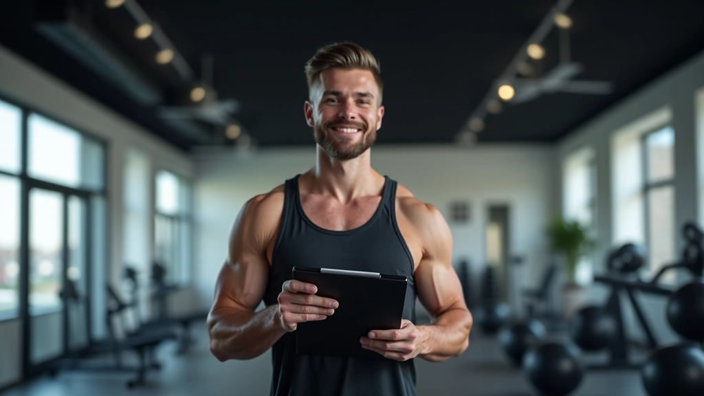 Tři osoby v tréninkovém studiu pracující na svých fitness cílech s trenérem